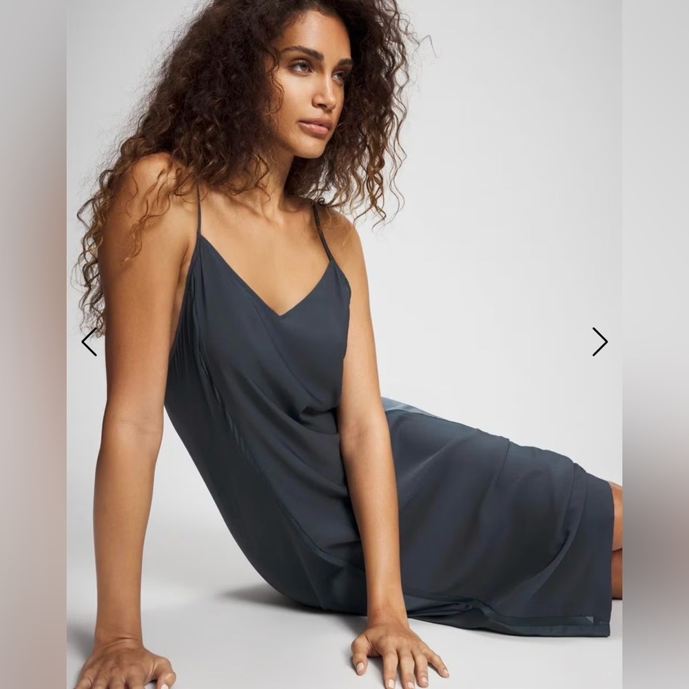 Soma satin shine gown in petrol size X small